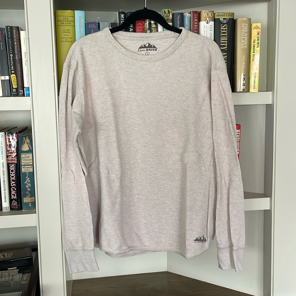 Eddie Bauer long sleeve waffle crew neck